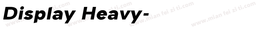 Display Heavy字体转换